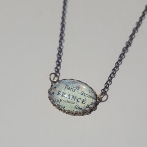 Map Pendant Necklace 16"
